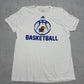 Adidas Kansas Jayhawks Basketball Vintage T-Shirt in Weiß, Größe M, Vorderansicht