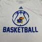 Adidas Kansas Jayhawks Basketball Vintage T-Shirt in Weiß, Größe M, Logo-Detail