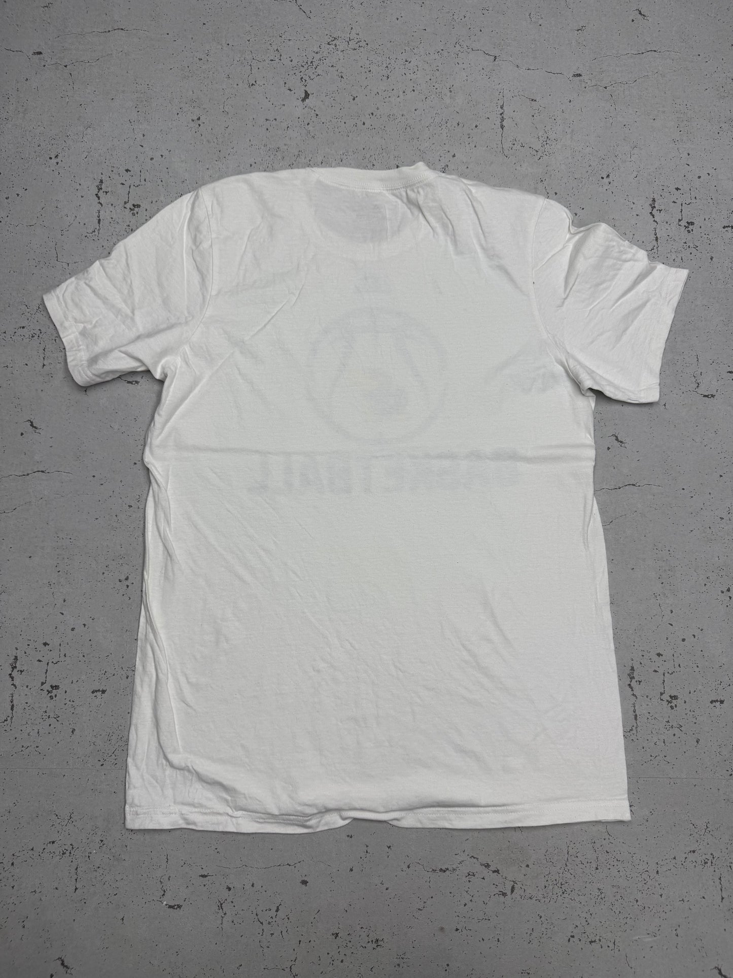 Adidas Kansas Jayhawks Basketball Vintage T-Shirt in Weiß, Größe M, Rückansicht