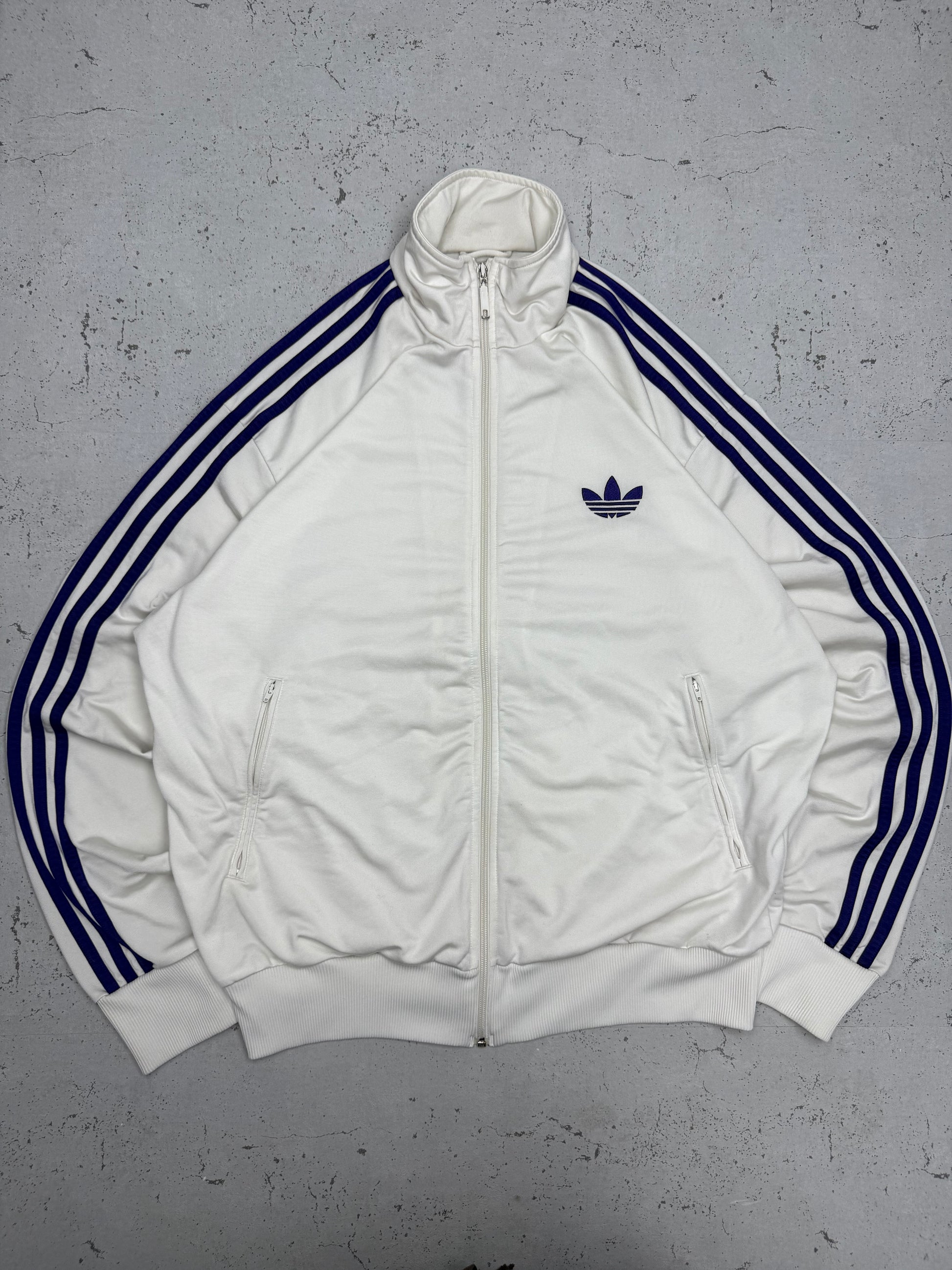 Adidas Originals Firebird Trainingsjacke in Weiß, Größe XL, Vorderansicht