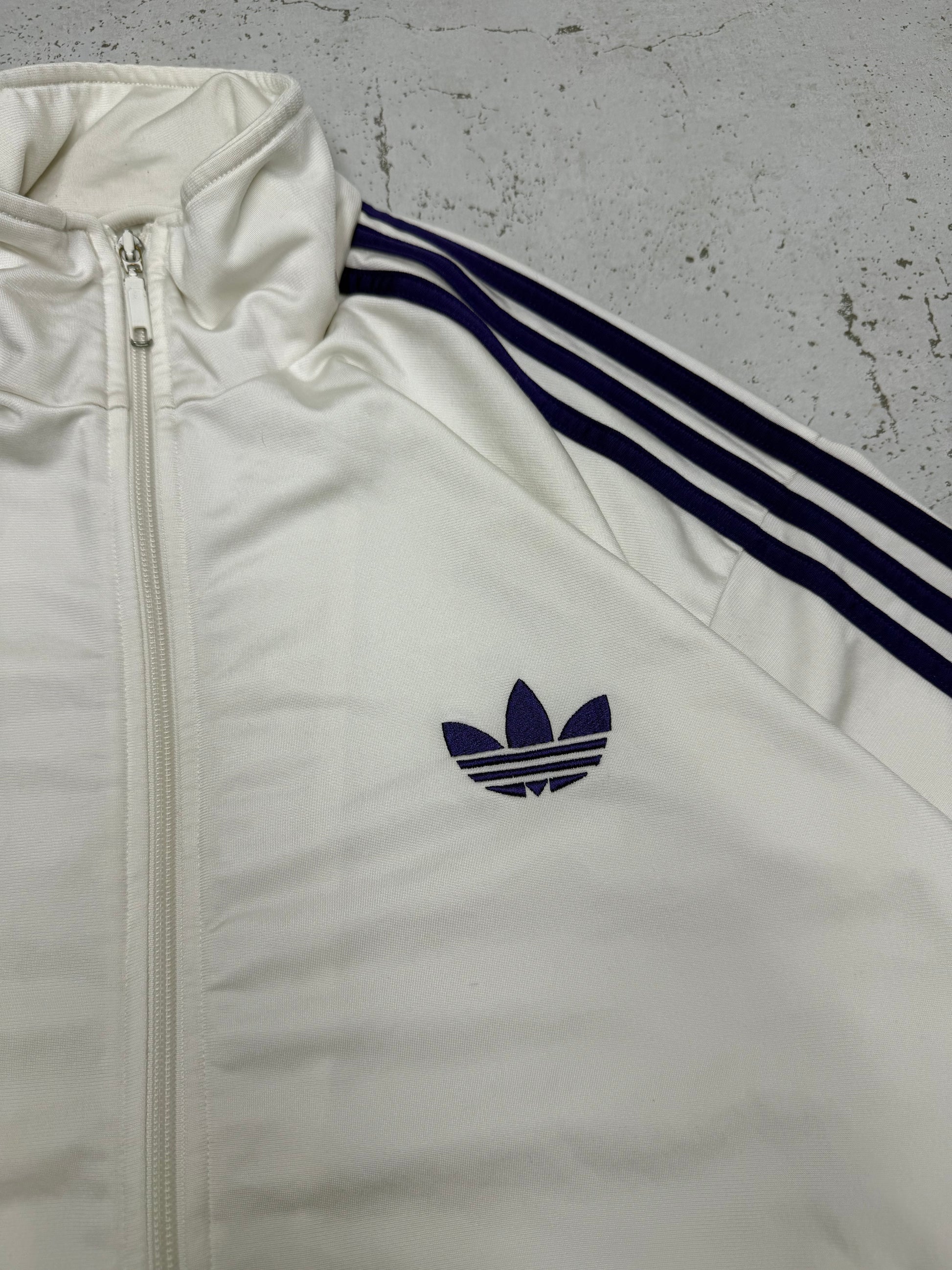 Adidas Originals Firebird Trainingsjacke in Weiß, Größe XL, Logo-Detail