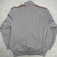 Adidas Vintage Trainingsjacke in Grau Rot, Rückseite