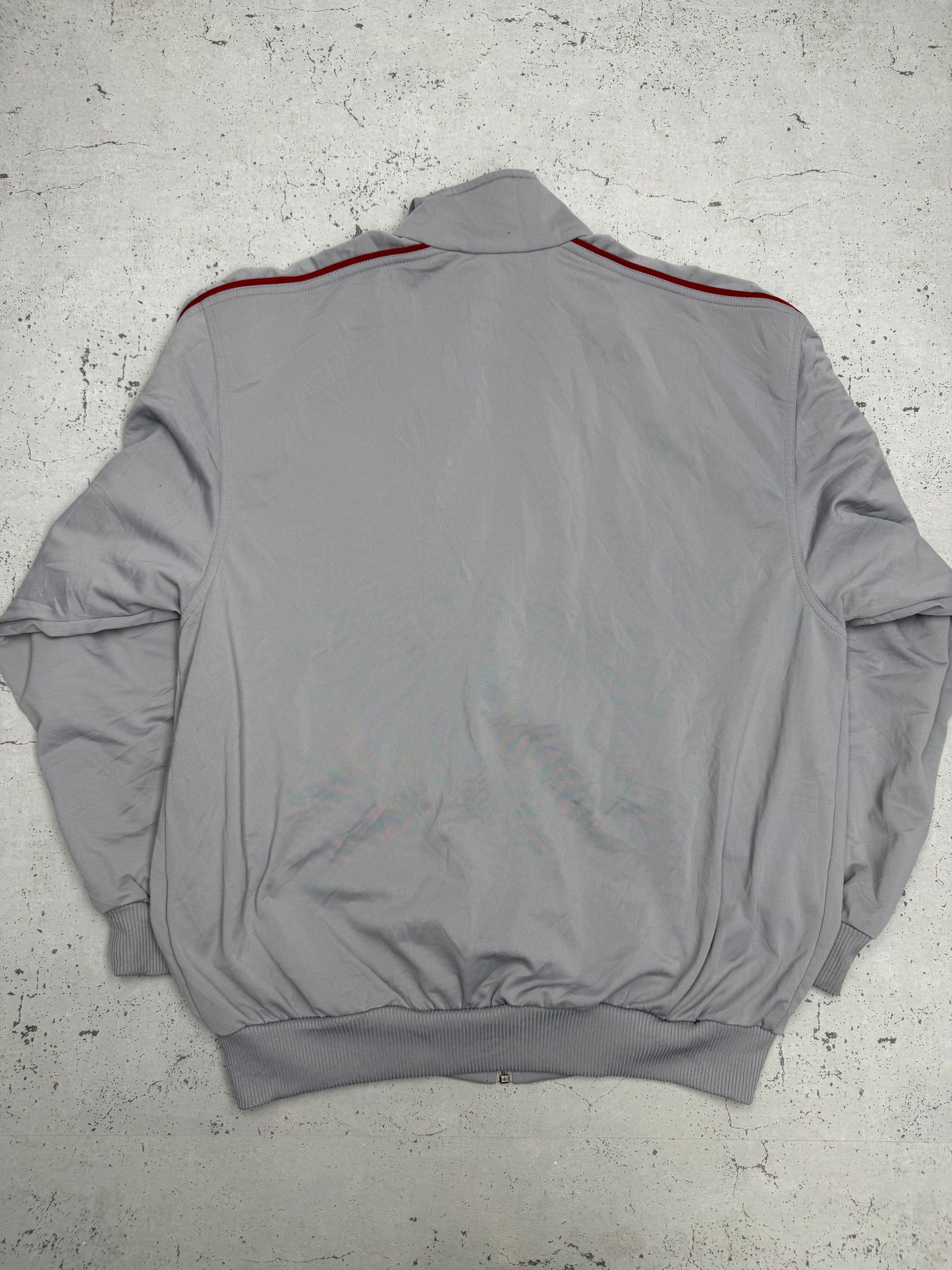 Adidas Vintage Trainingsjacke in Grau Rot, Rückseite