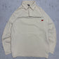 Nike Vintage Half-Zip Pullover in Beige, Größe M, Vorderseite
