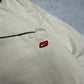 Nike Vintage Half-Zip Pullover in Beige, Größe M, Logo-Closeup