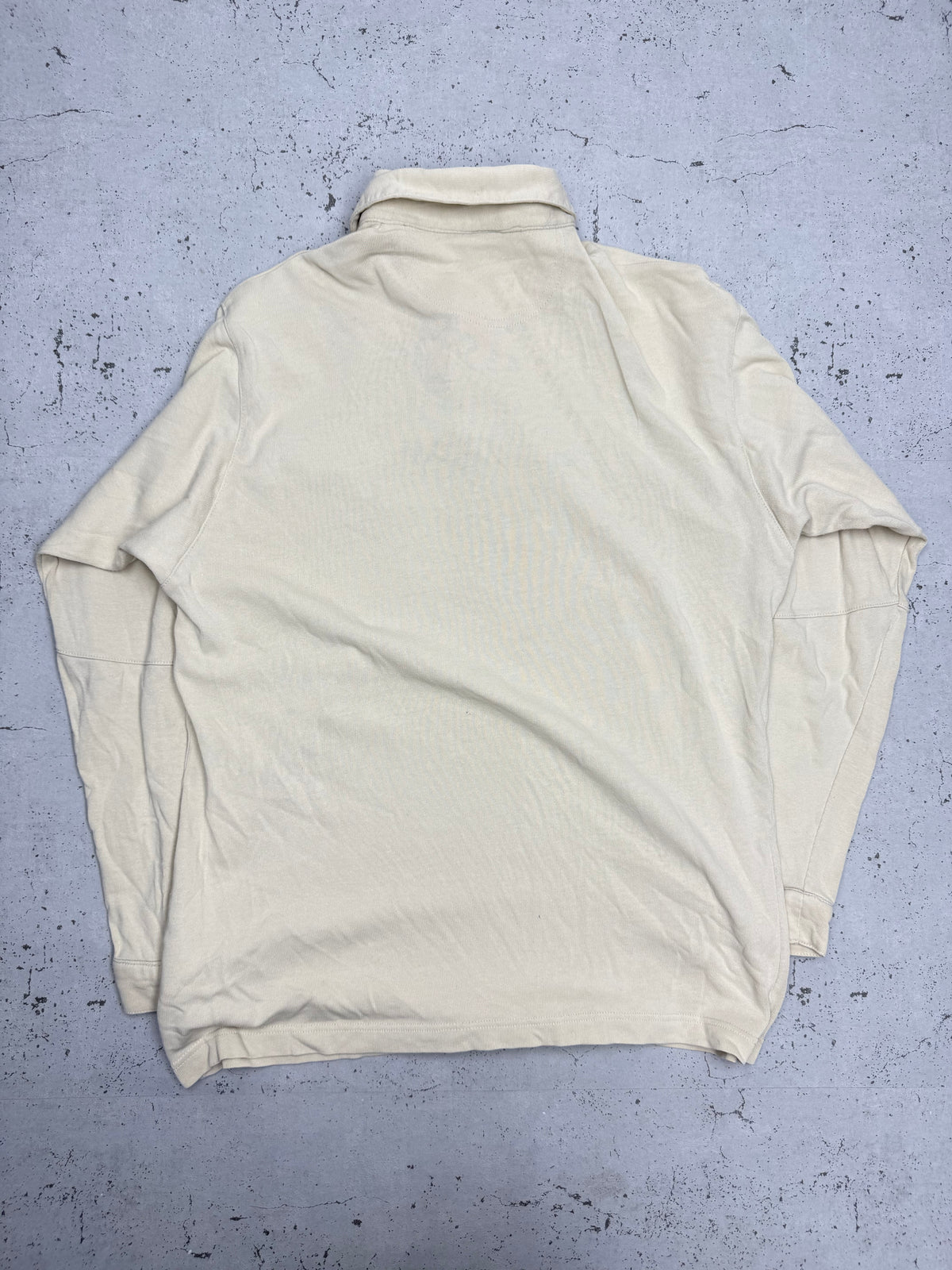 Nike Vintage Half-Zip Pullover in Beige, Größe M, Rückseite