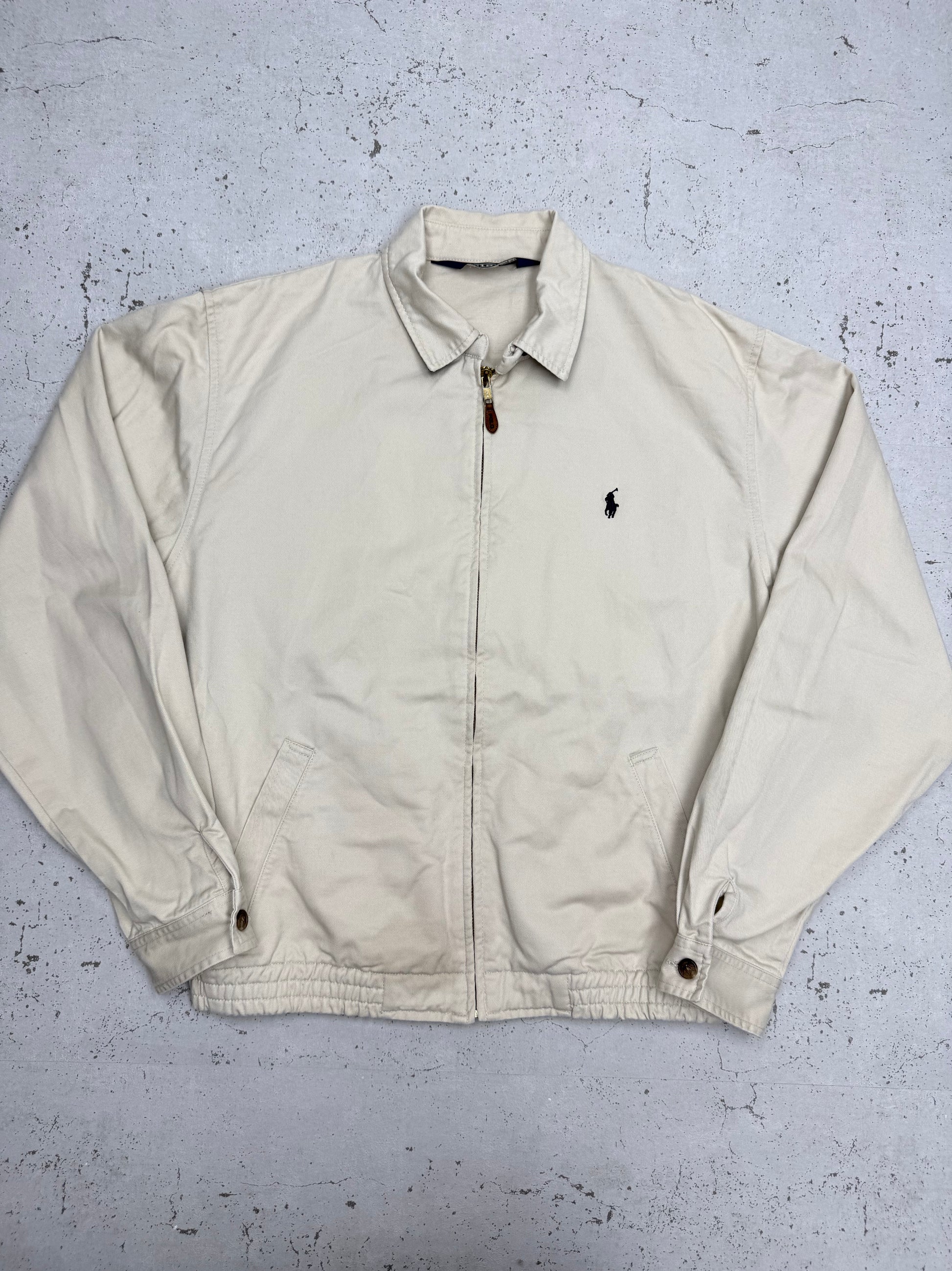 Polo Ralph Lauren Vintage Harrington Jacke in Beige, Vorderansicht