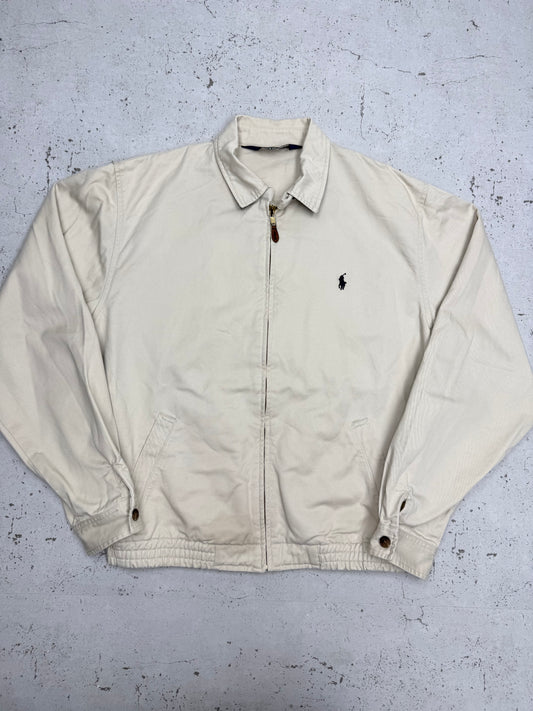 Polo Ralph Lauren Vintage Harrington Jacke in Beige, Vorderansicht