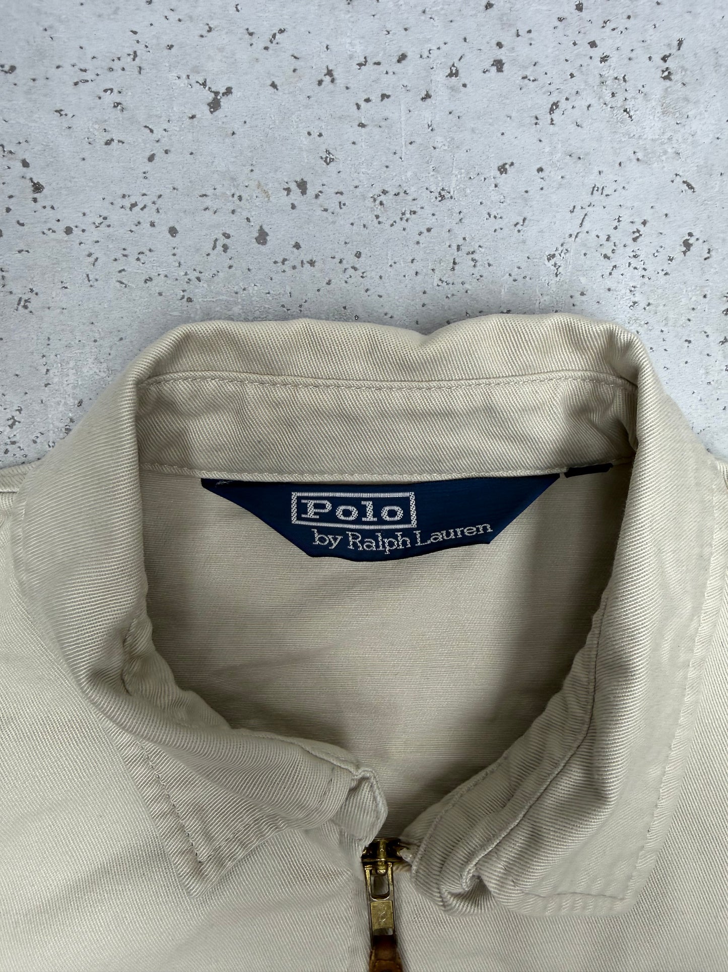 Polo Ralph Lauren Vintage Harrington Jacke in Beige, Etikett