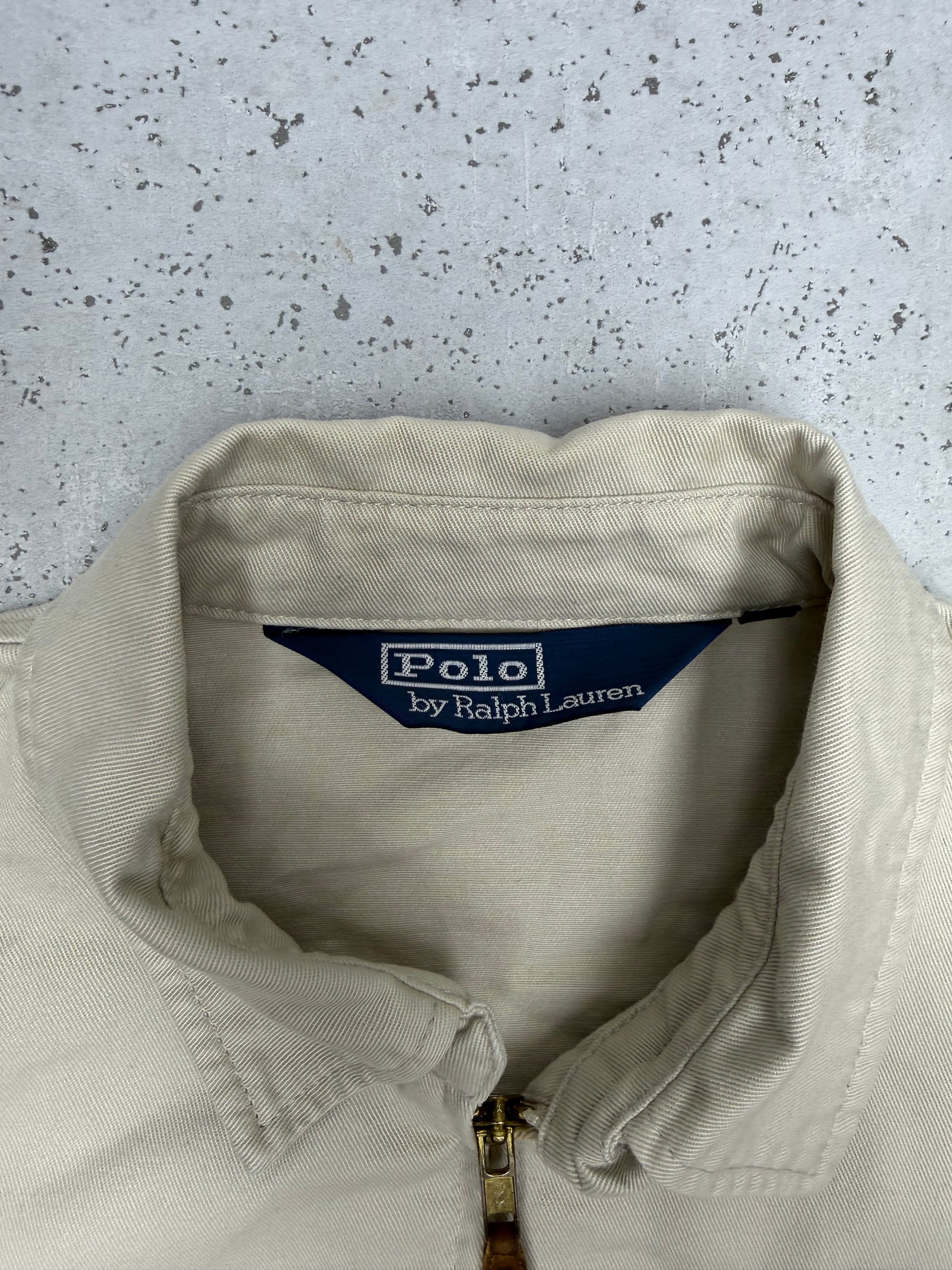 Polo Ralph Lauren Vintage Harrington Jacke in Beige, Etikett