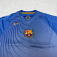 Nike FC Barcelona Vintage Trikot in Blau, Größe L, Logo-Closeup