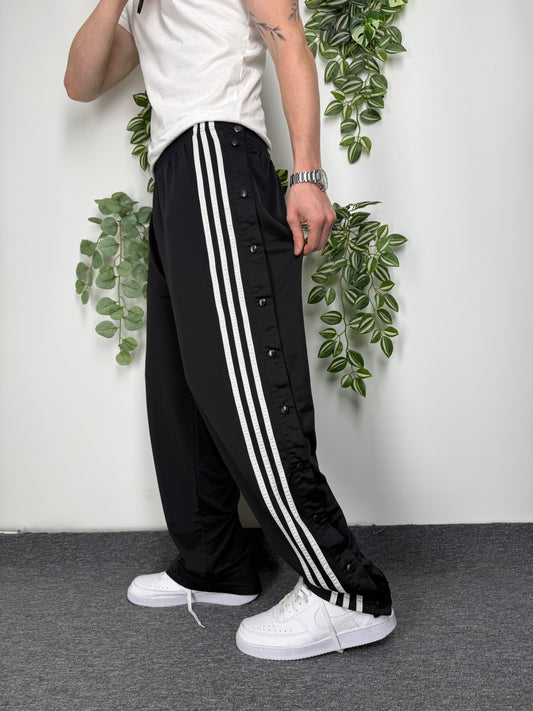 Adidas Snap Pants Vintage Trackpants in Schwarz, Größe L, Fitpic