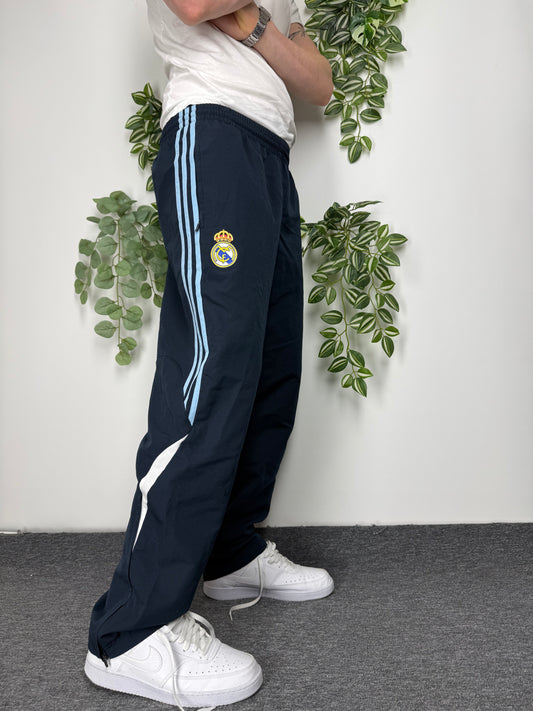 Adidas Real Madrid Vintage Trainingshose in Navy, Größe 40/42, Fitpic