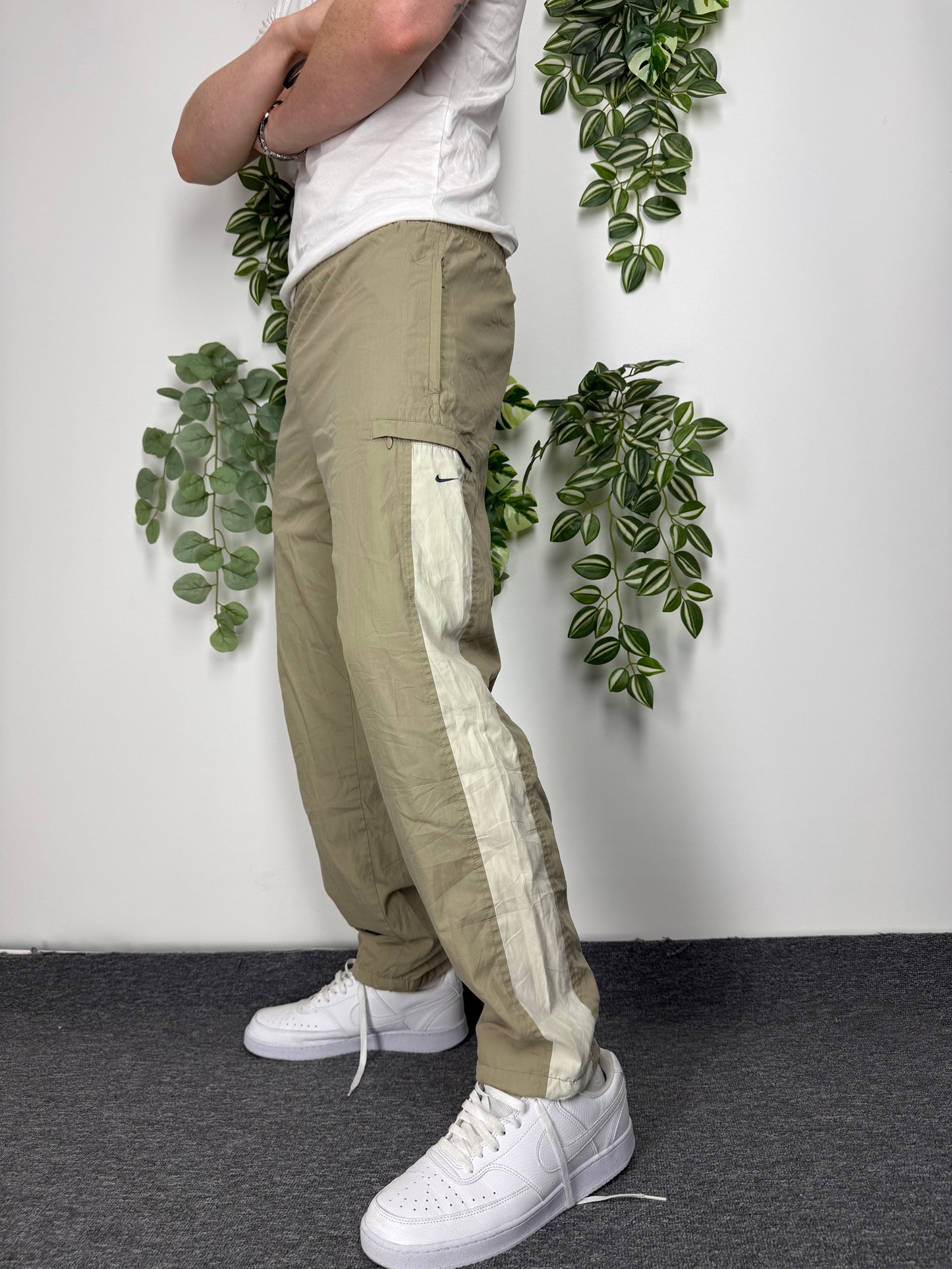 Nike Vintage Trackpants in Beige, Größe S, Fitpic