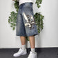 Lot29 Luxe Vintage Baggy Jeans-Shorts, Größe 32, Fitpic