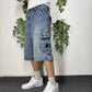 Southpole Vintage Cargoshorts in Hellblau, W34, Fitpic