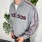 Adidas Vintage Trainingsjacke in Grau Rot, Fitpic