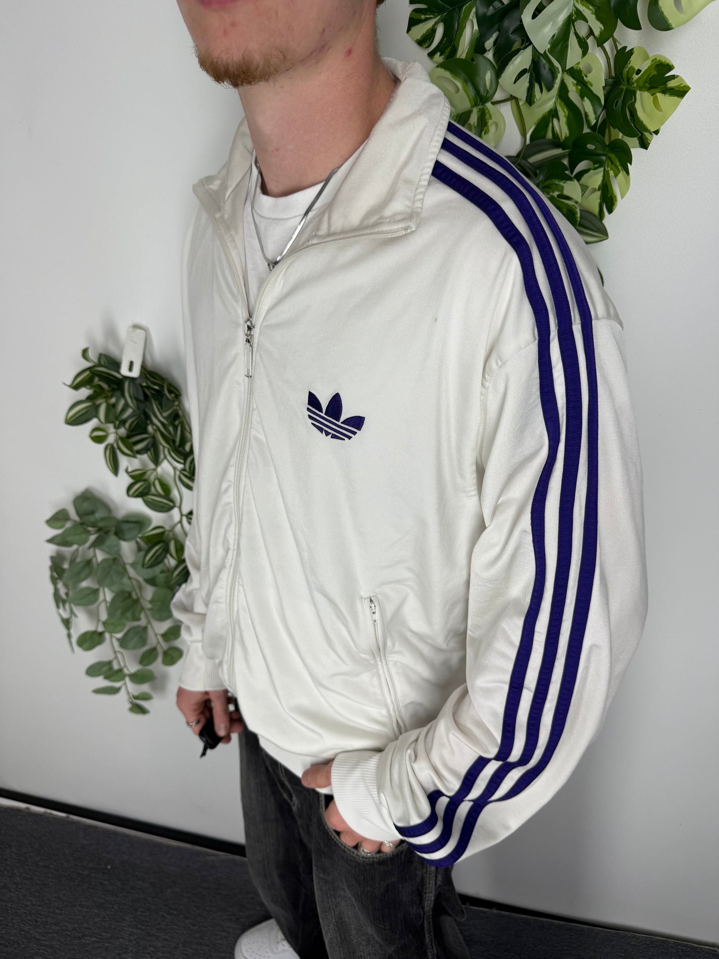 Adidas Originals Firebird Trainingsjacke in Weiß, Größe XL, Fitpic