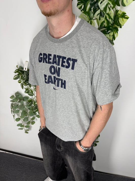 Nike Greatest On Earth Vintage T-Shirt in Grau, Größe XXL, Fitpic