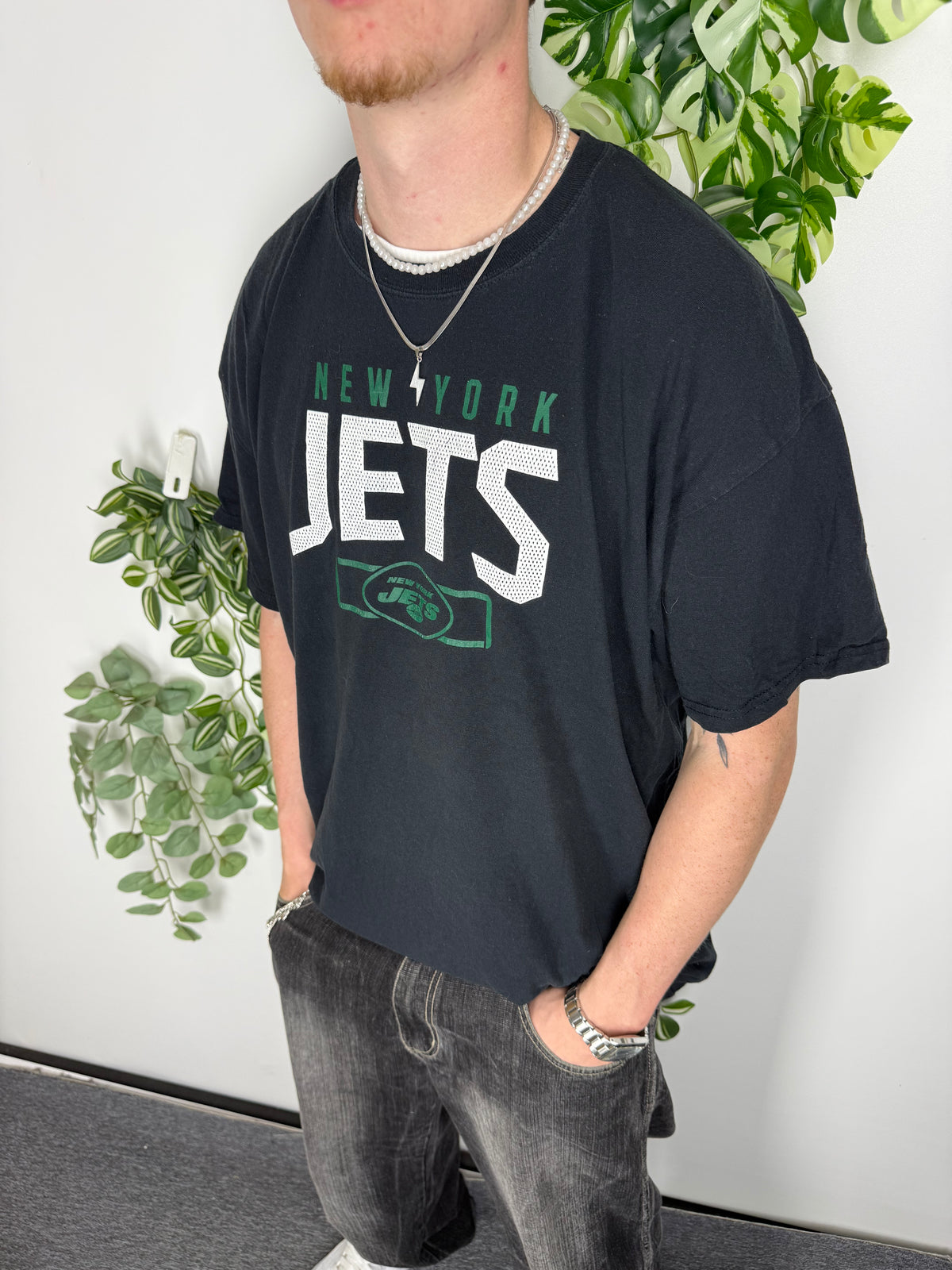 New York Jets Vintage Shirt in Schwarz, Fitpic