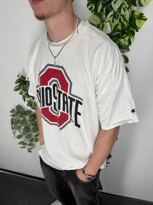 Champion Ohio State Vintage Shirt in Weiß, Größe XXL, Fitpic