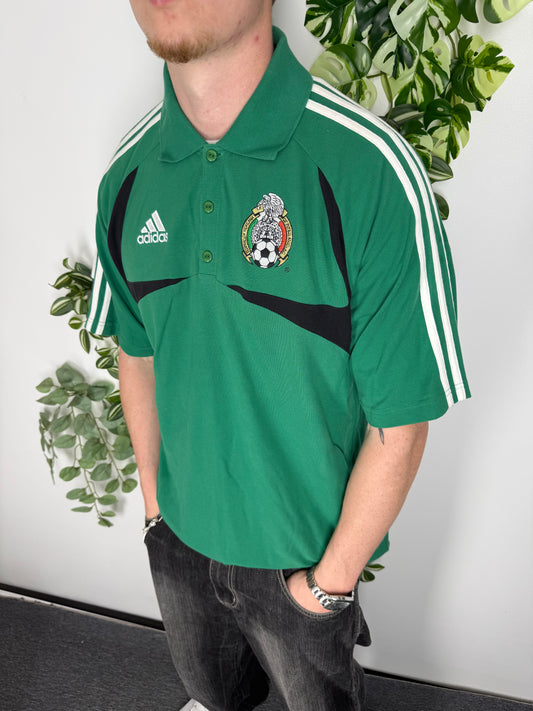 Adidas Mexico Vintage Polo in Grün, Fitpic