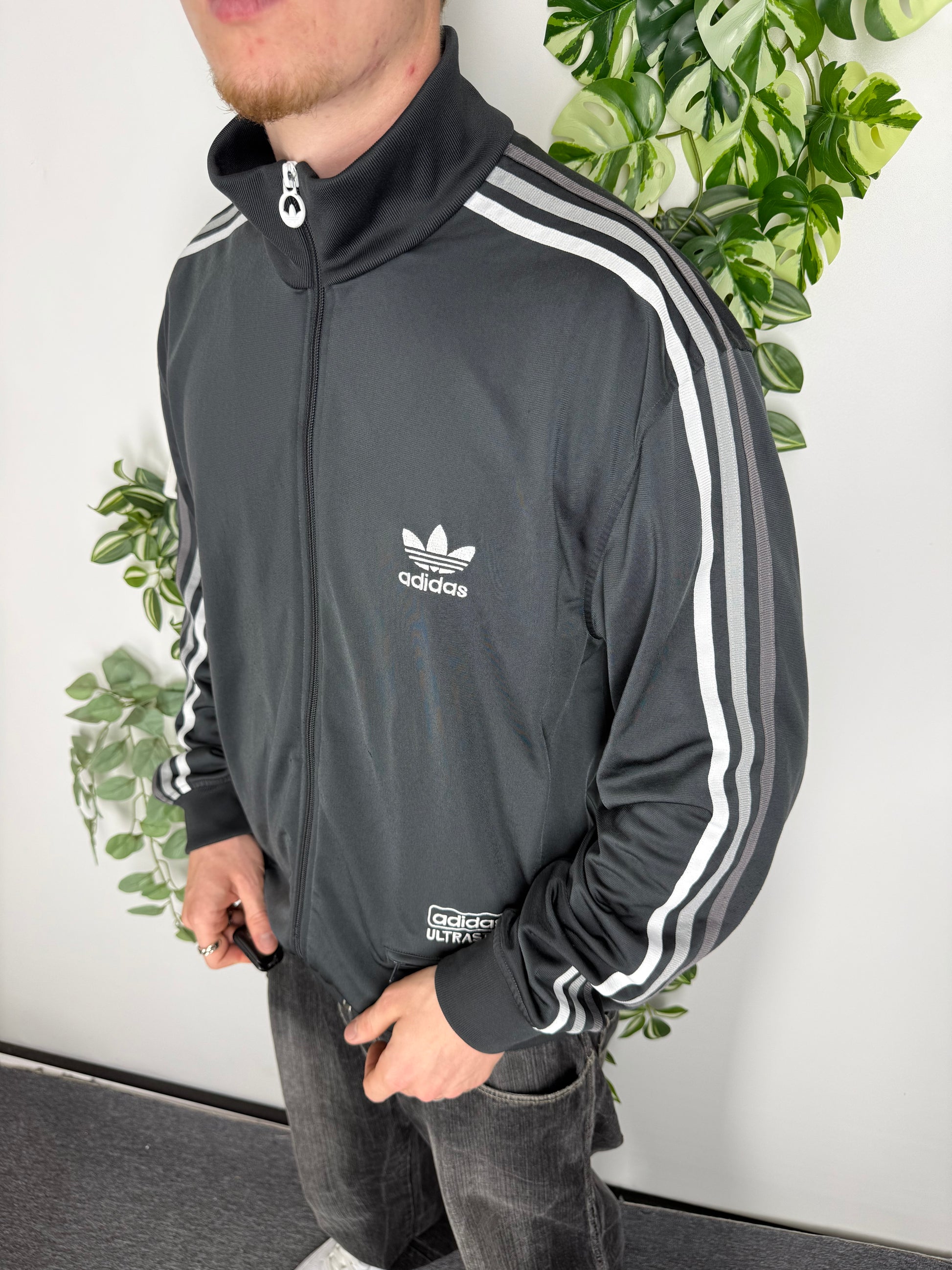 Adidas Ultrastar Trainingsjacke Vintage in Schwarz, Größe L, Fitpic