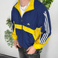 Adidas Vintage Windbreaker in Navy Gelb, Fitpic