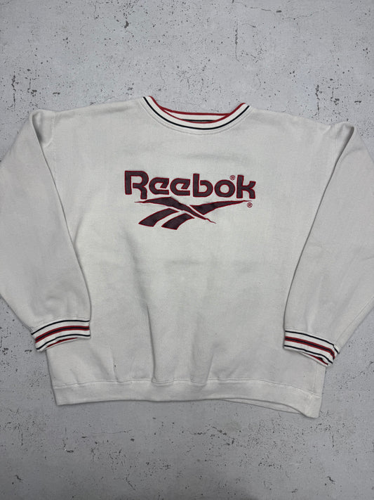 Reebok vintage Big Logo embroidery Crewneck grau M