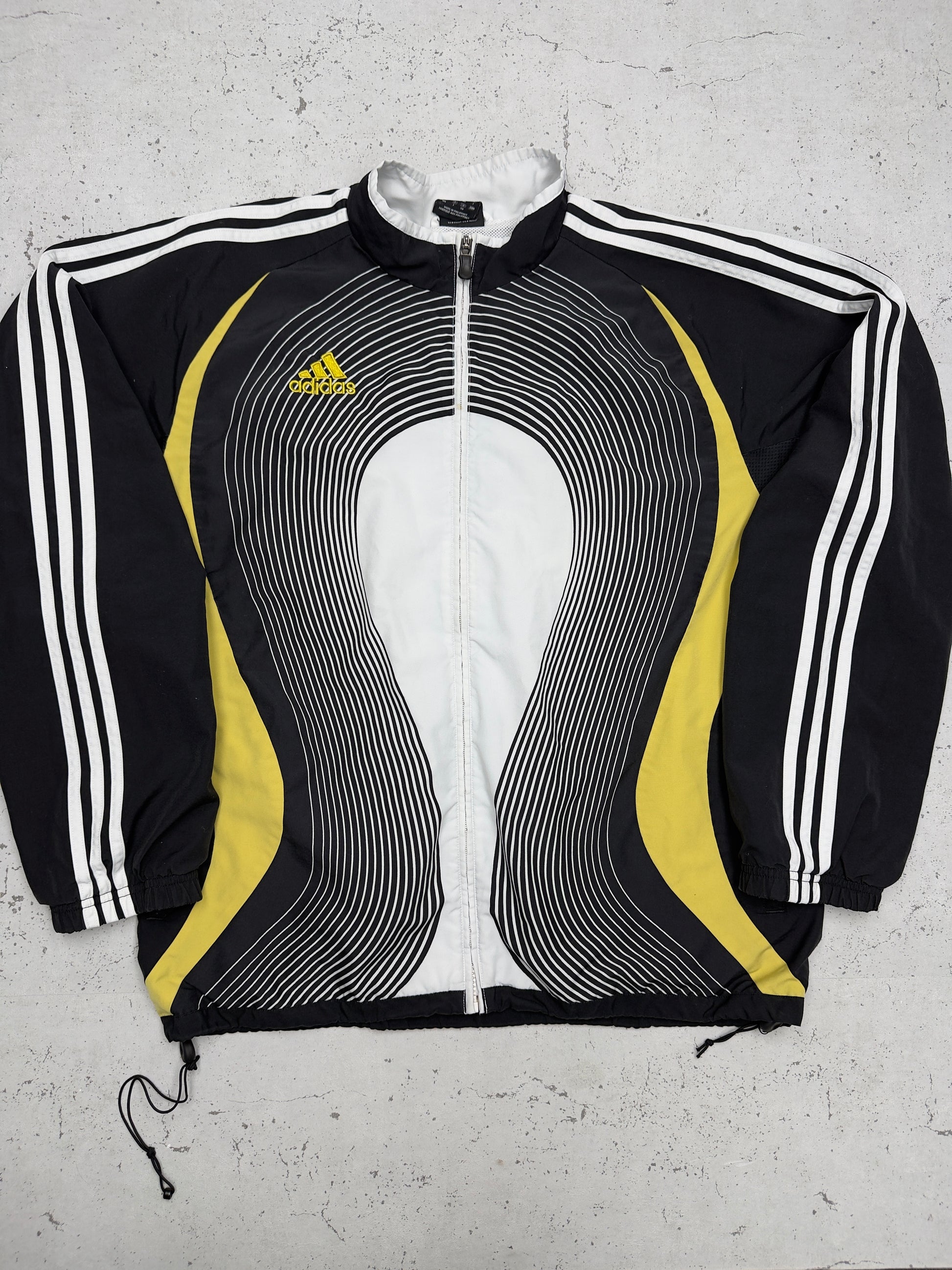 Adidas Trainingsjacke Schwarz Gelb Vorderseite