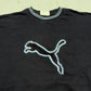 Puma vintage Big Logo 90s Sweatshirt Velour Samt Crewneck blau washed XL