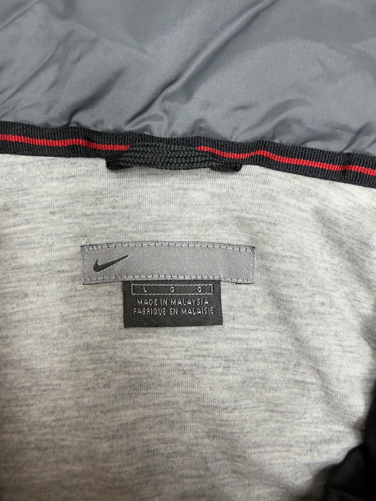 Nike vintage Windbreaker Trackjacket Jacke grau schwarz L
