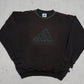 Adidas Vintage Sweatshirt Dunkelbraun – Frontansicht flach