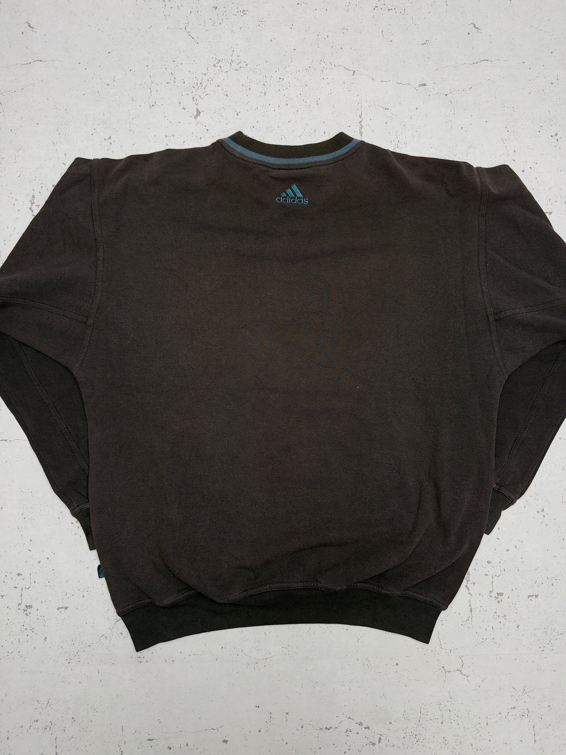 Adidas Vintage Sweatshirt Dunkelbraun – Ärmellogo