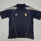 Adidas Vintage Poloshirt Real Madrid Navy – Frontansicht flach