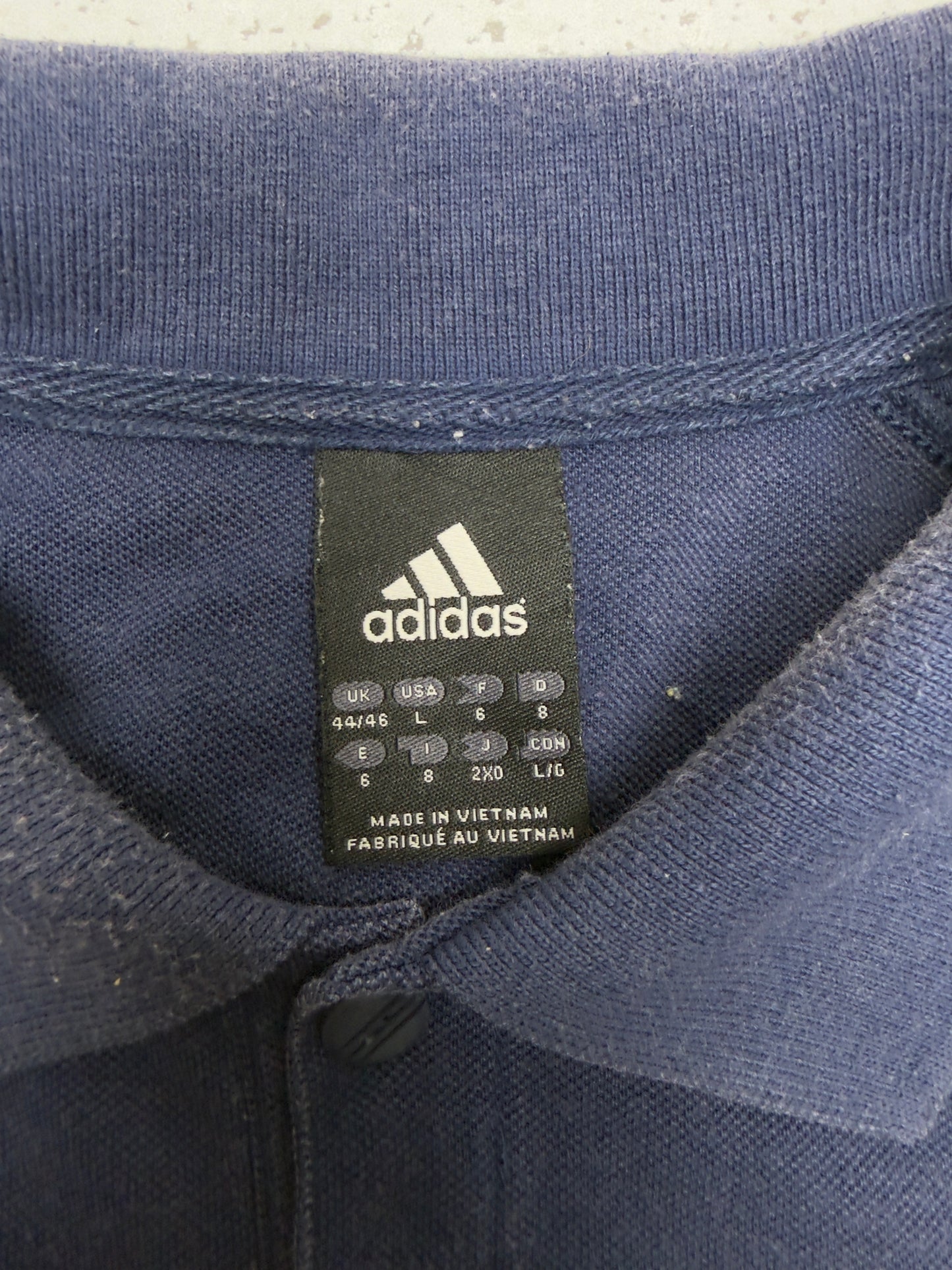 Adidas Vintage Poloshirt Real Madrid Navy – Etikett Größe L
