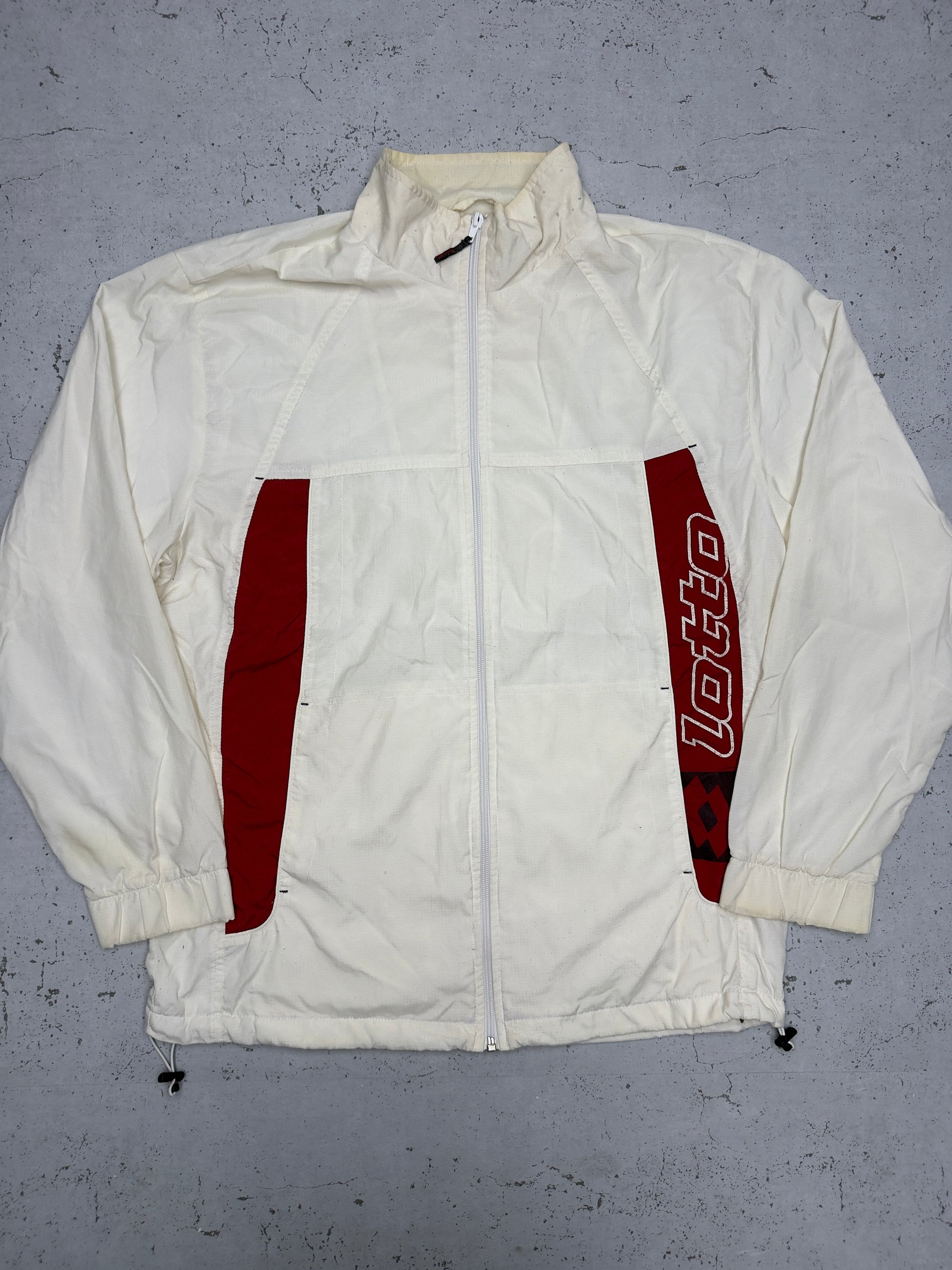 Lotto Trainingsjacke Creme Vorderseite