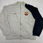 Nike FC Barcelona Trainingsjacke Creme Vorderseite