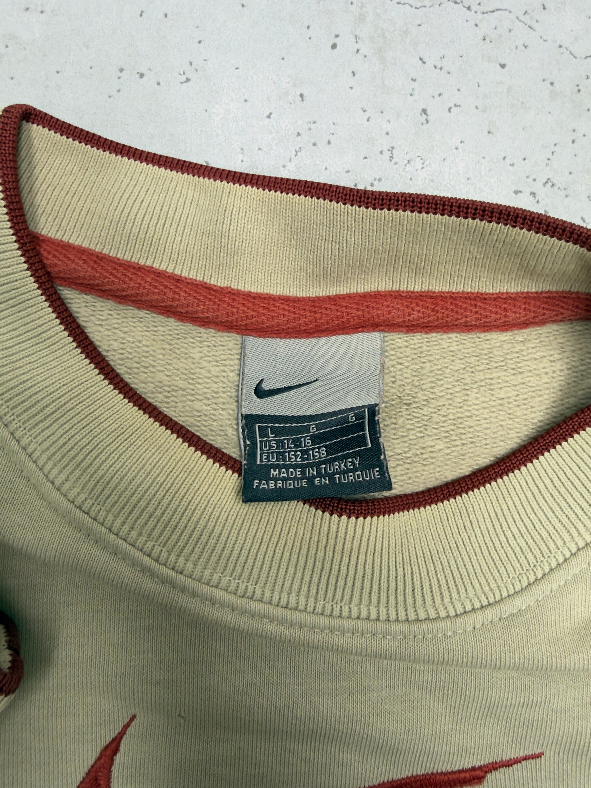 Nike Vintage Sweatshirt Creme – Etikett Größe L