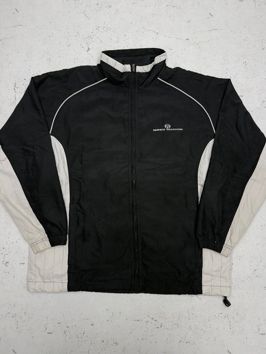 Sergio Tacchini vintage Windbreaker Trackjacket Jacke schwarz XL