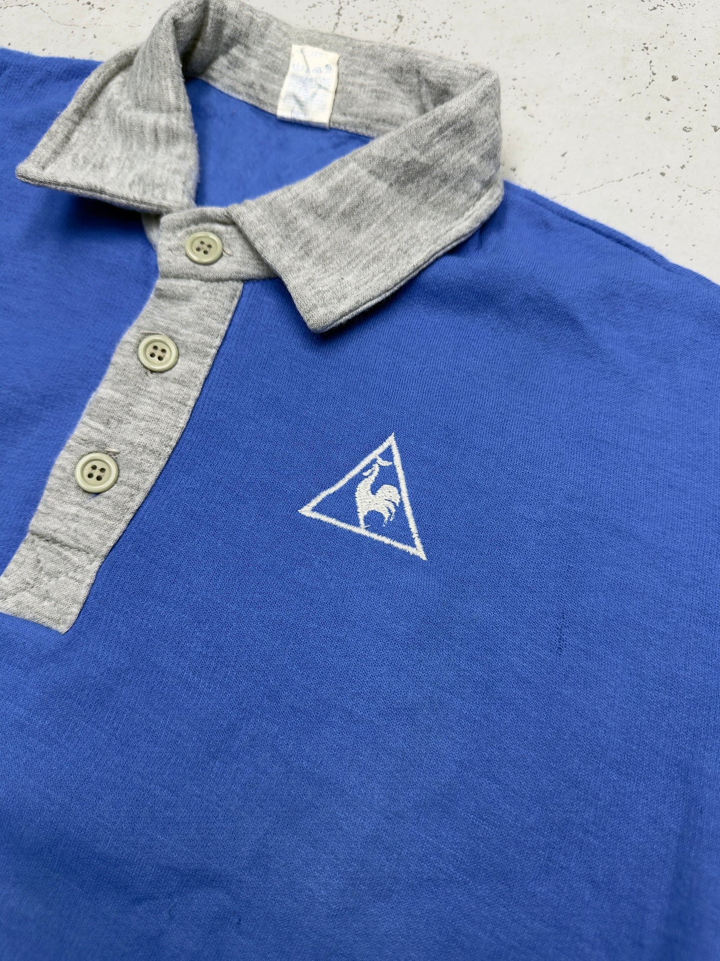 Le Coq Sportif Polo Blau Logo Detail