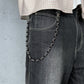 "Black Pearl" Y2K Silber Hosenkette Pants Chain Streetwear mit schwarzen Perlen