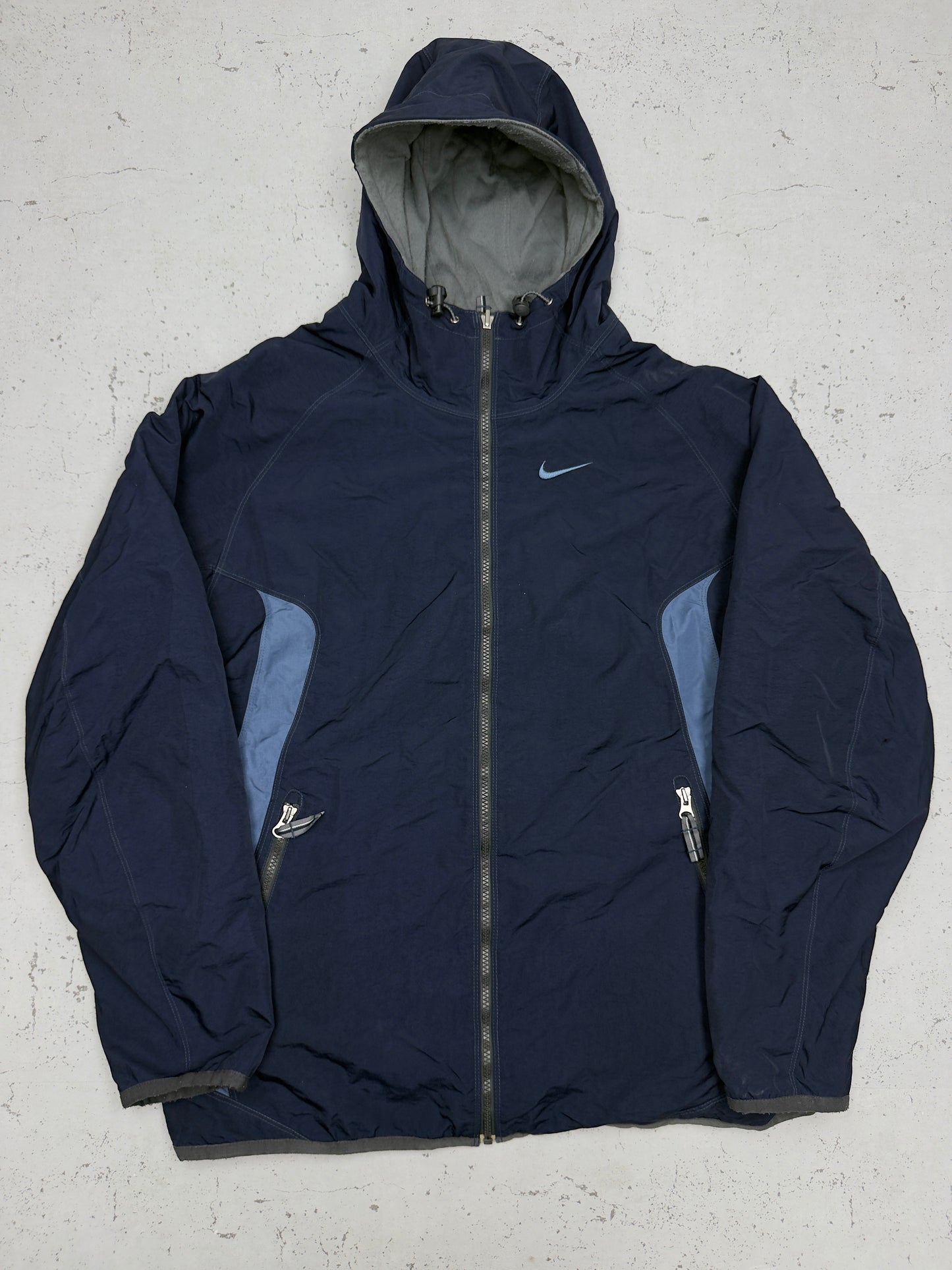 Nike Vintage Trainingsjacke Navy – Frontansicht flach