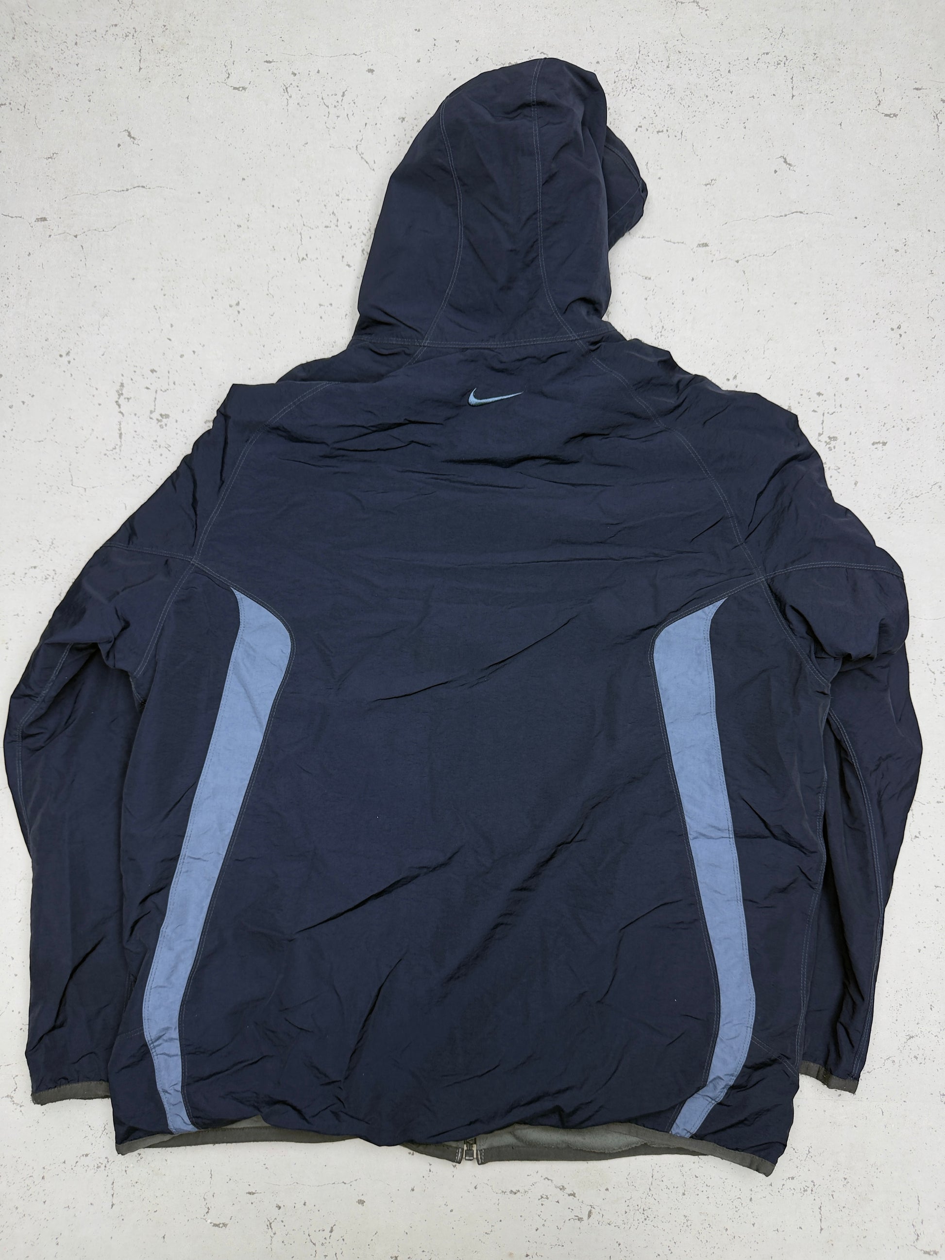 Nike Vintage Trainingsjacke Navy – Rückenansicht flach