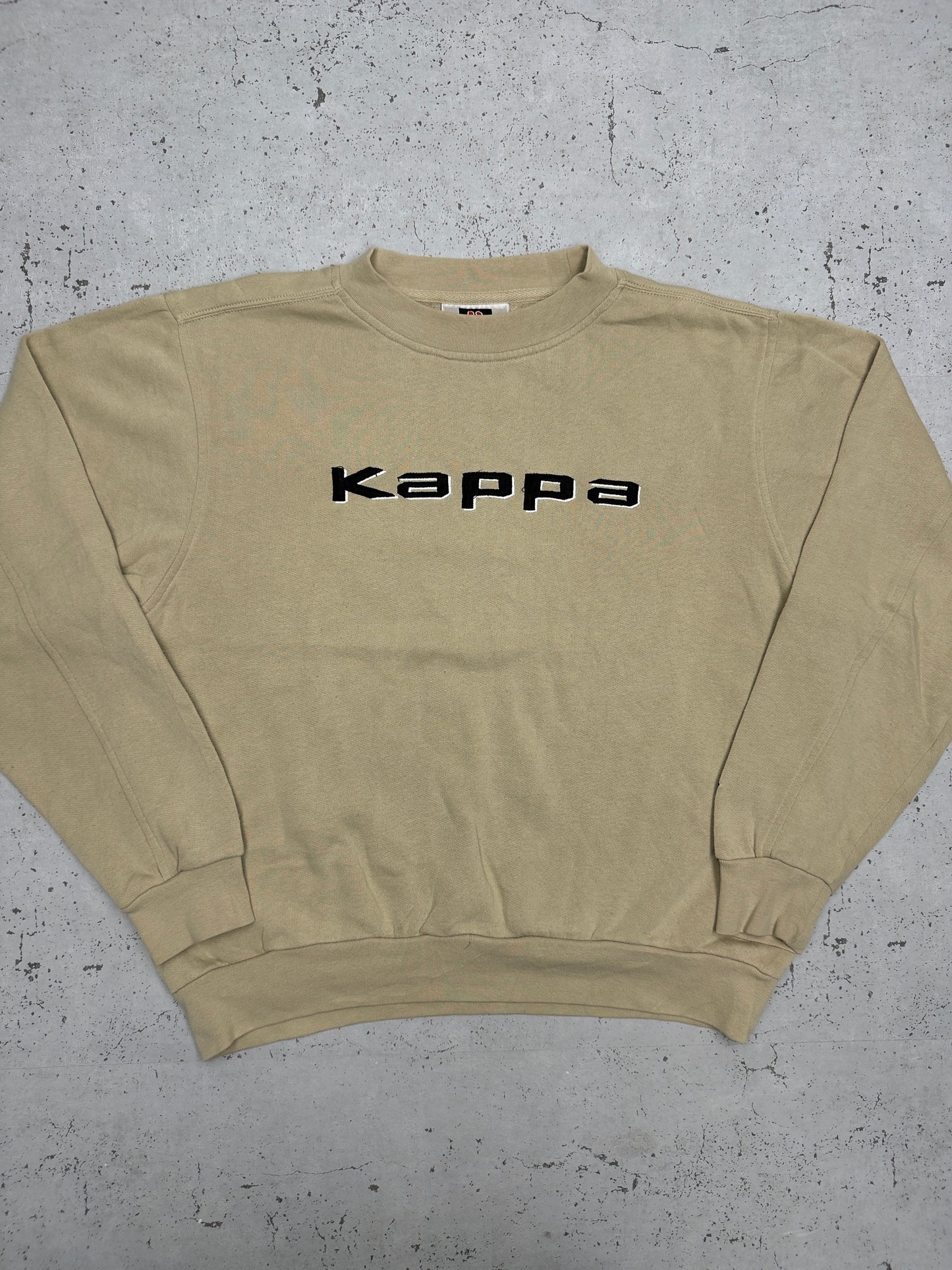 Kappa Vintage Sweatshirt Beige – Frontansicht flach