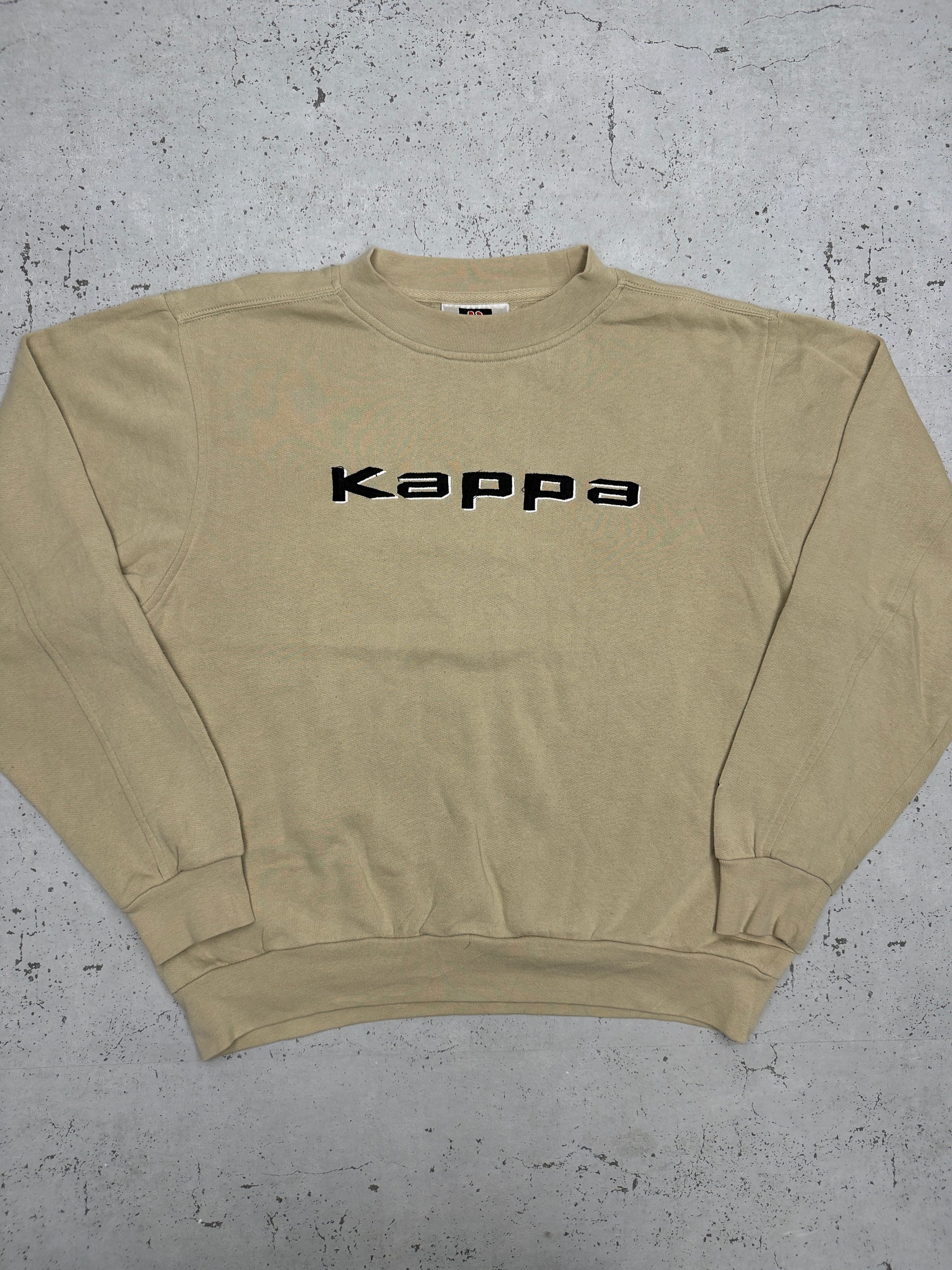 Kappa Vintage Sweatshirt Beige – Frontansicht flach