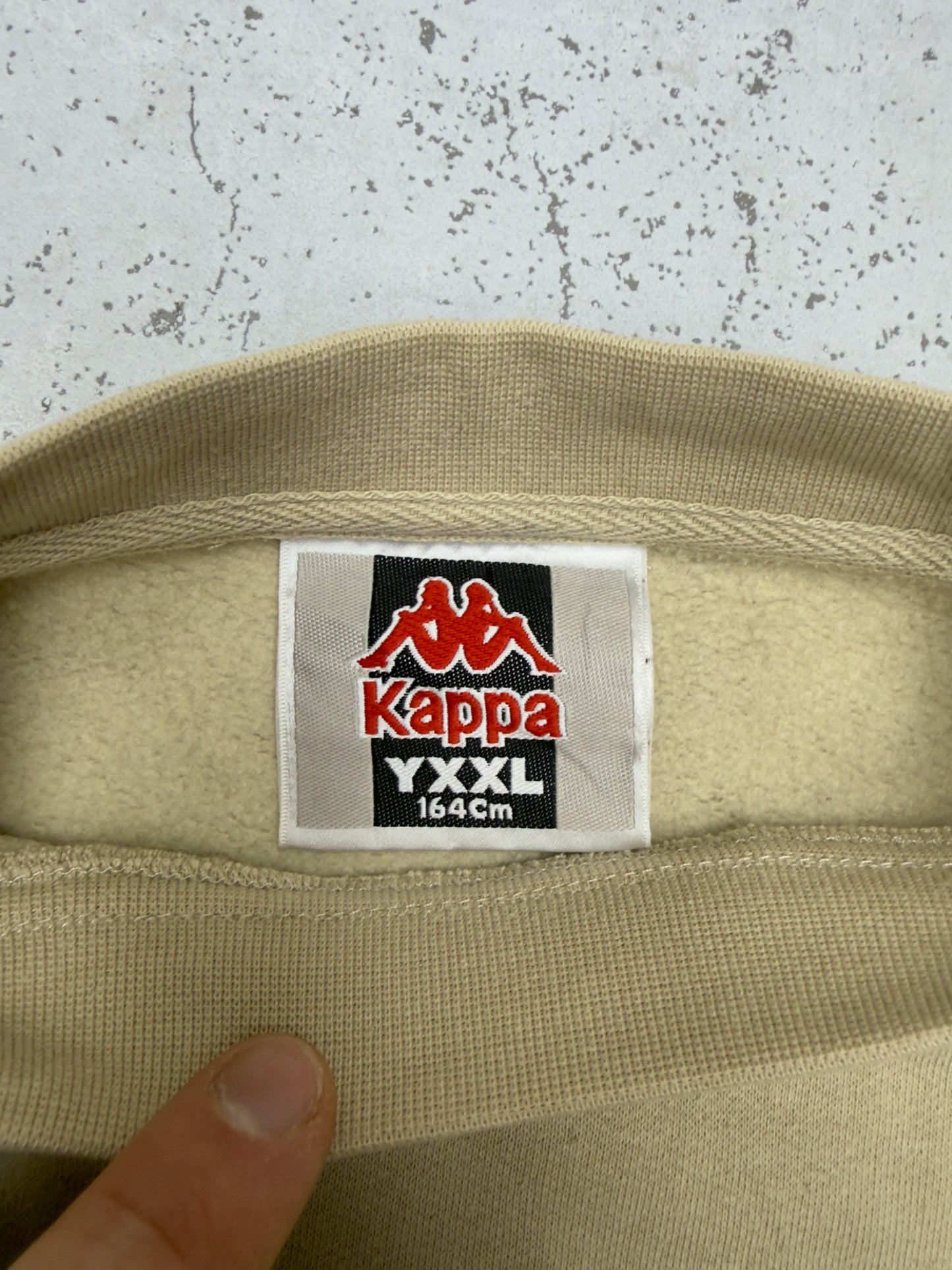 Kappa Vintage Sweatshirt Beige – Etikett Größe XXXL