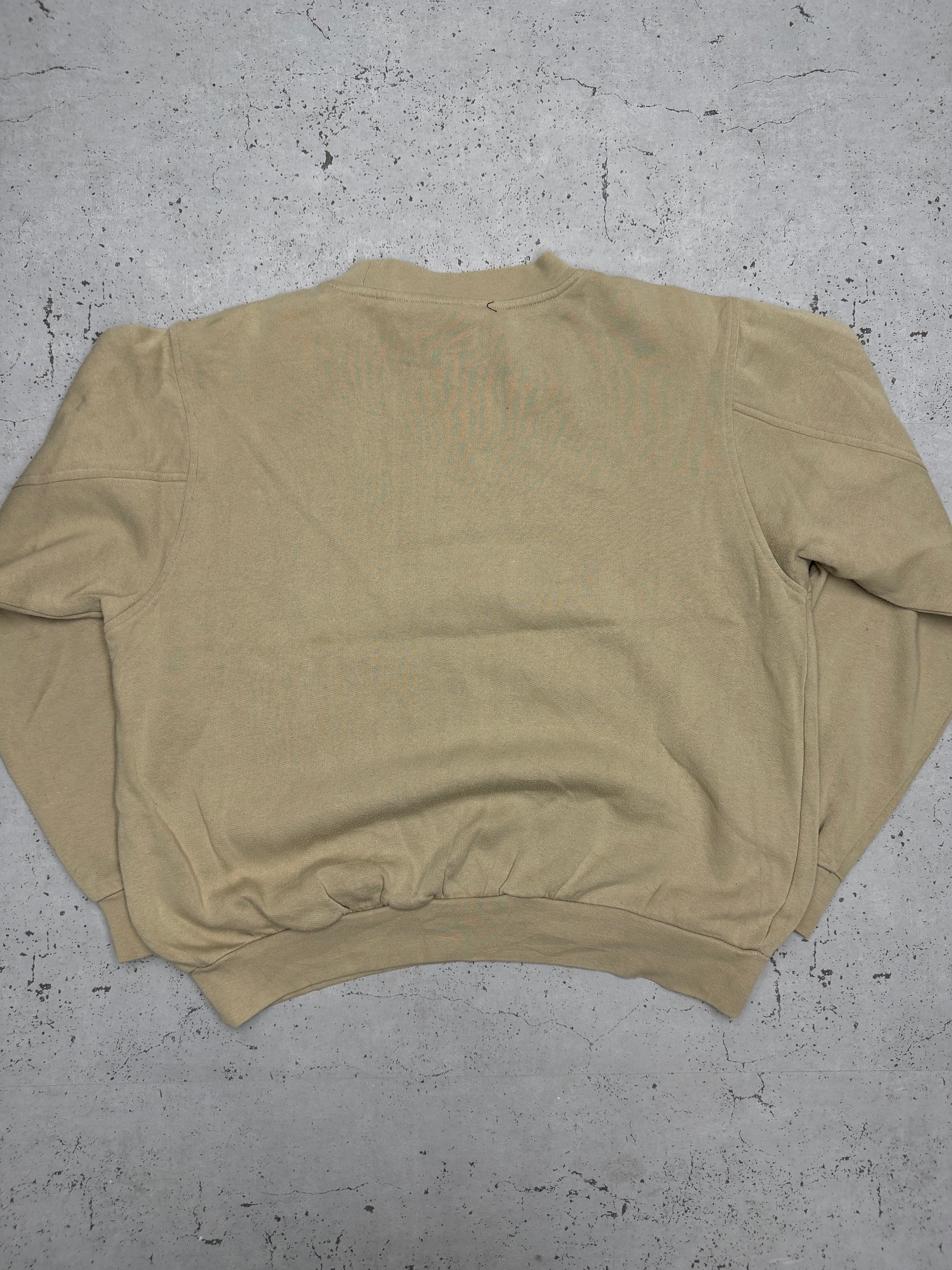 Kappa Vintage Sweatshirt Beige – Rückenansicht flach