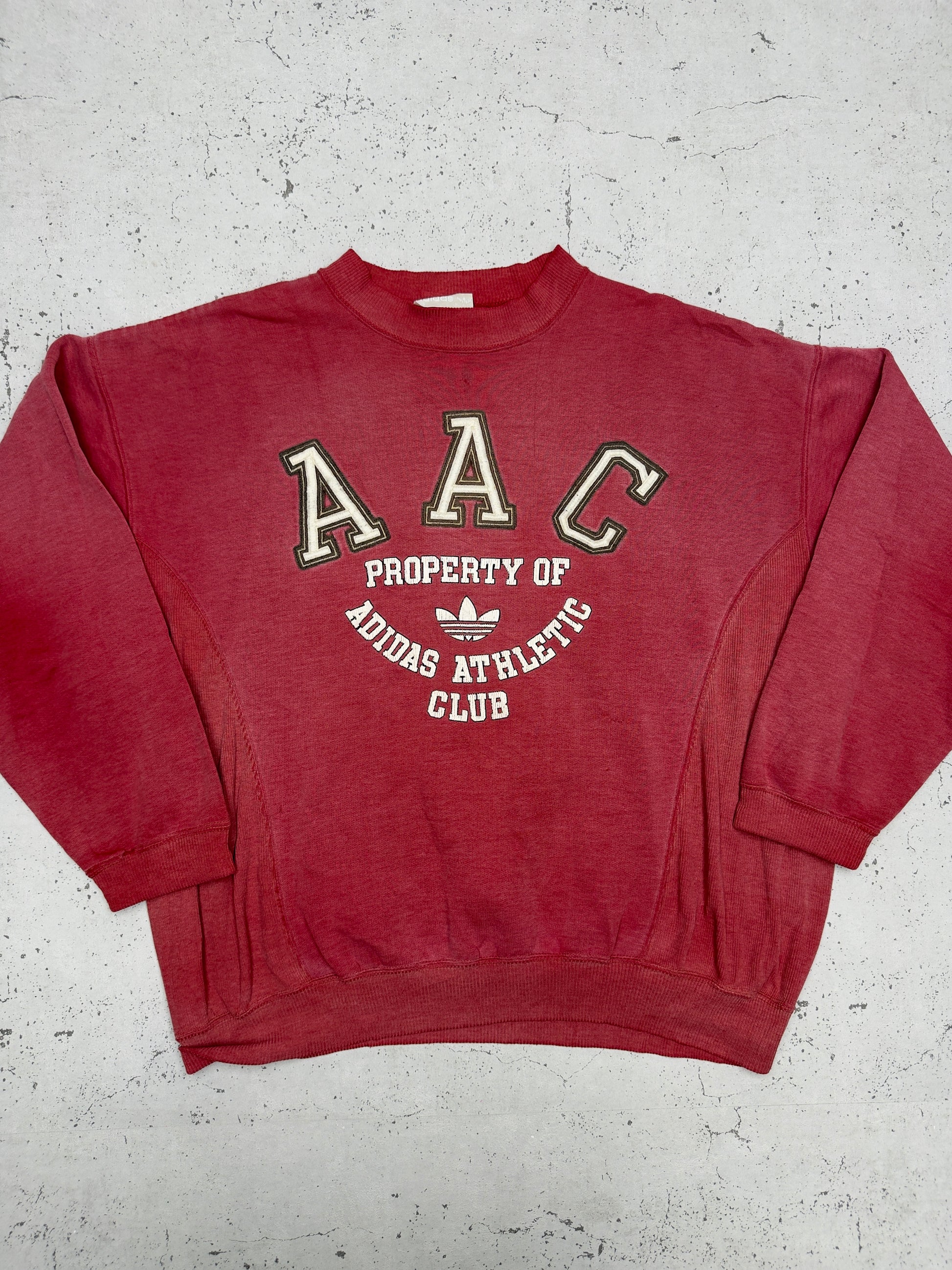 Adidas Vintage Sweatshirt AAC Bordeaux – Frontansicht flach