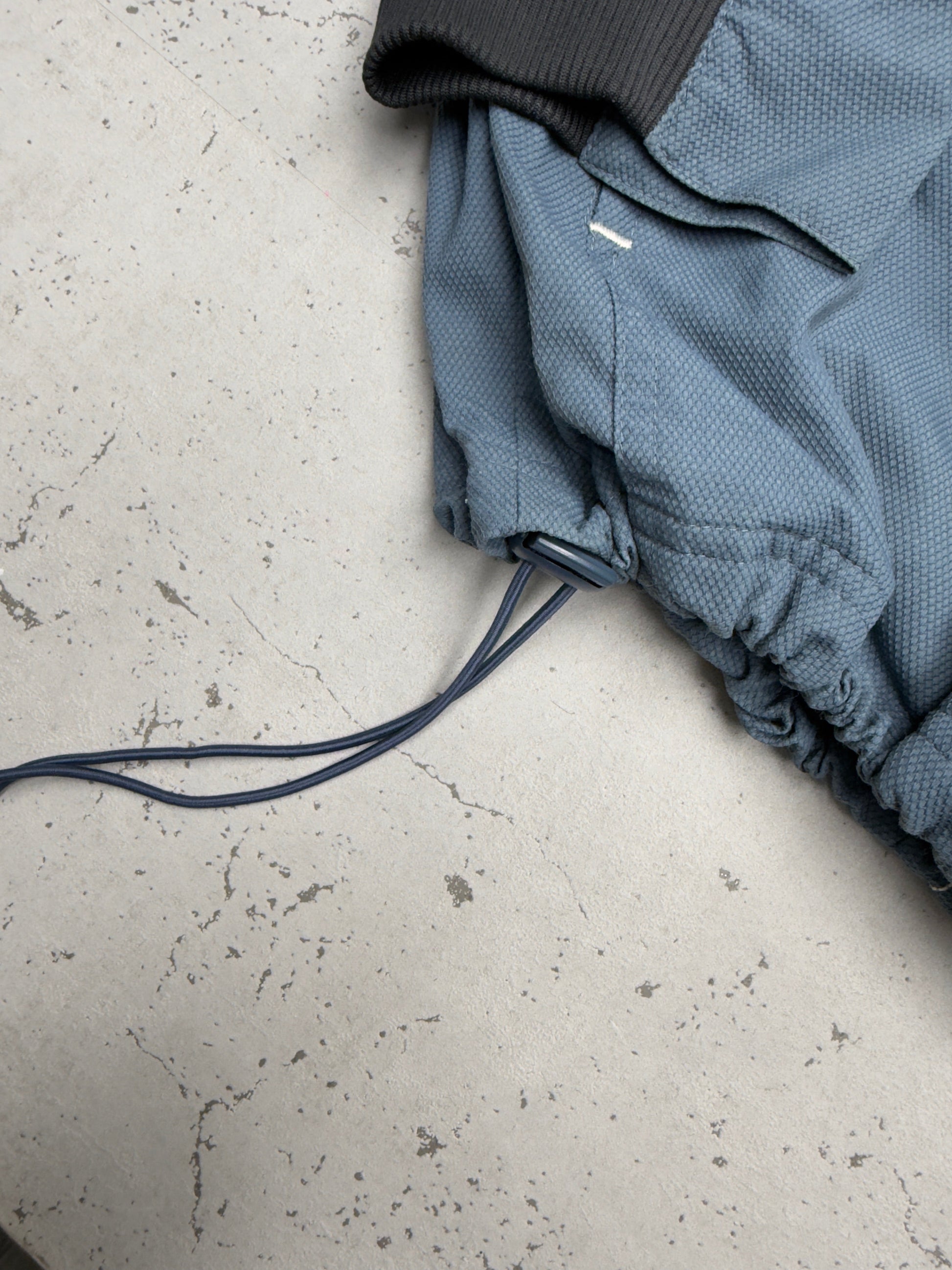 Adidas Trainingsjacke Blaugrau Detail Bund